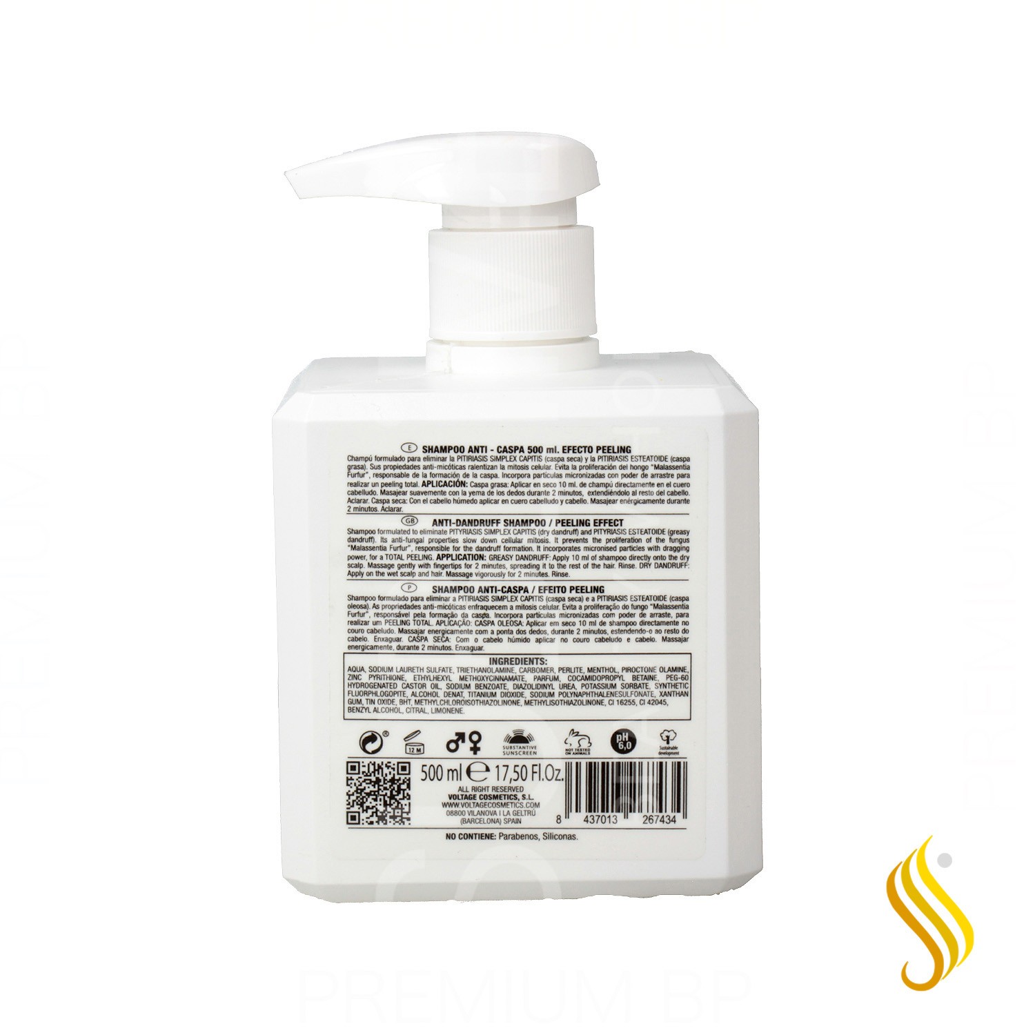 Voltage Professional Shampoo Peeling 450 Ml (dandruff) (b)