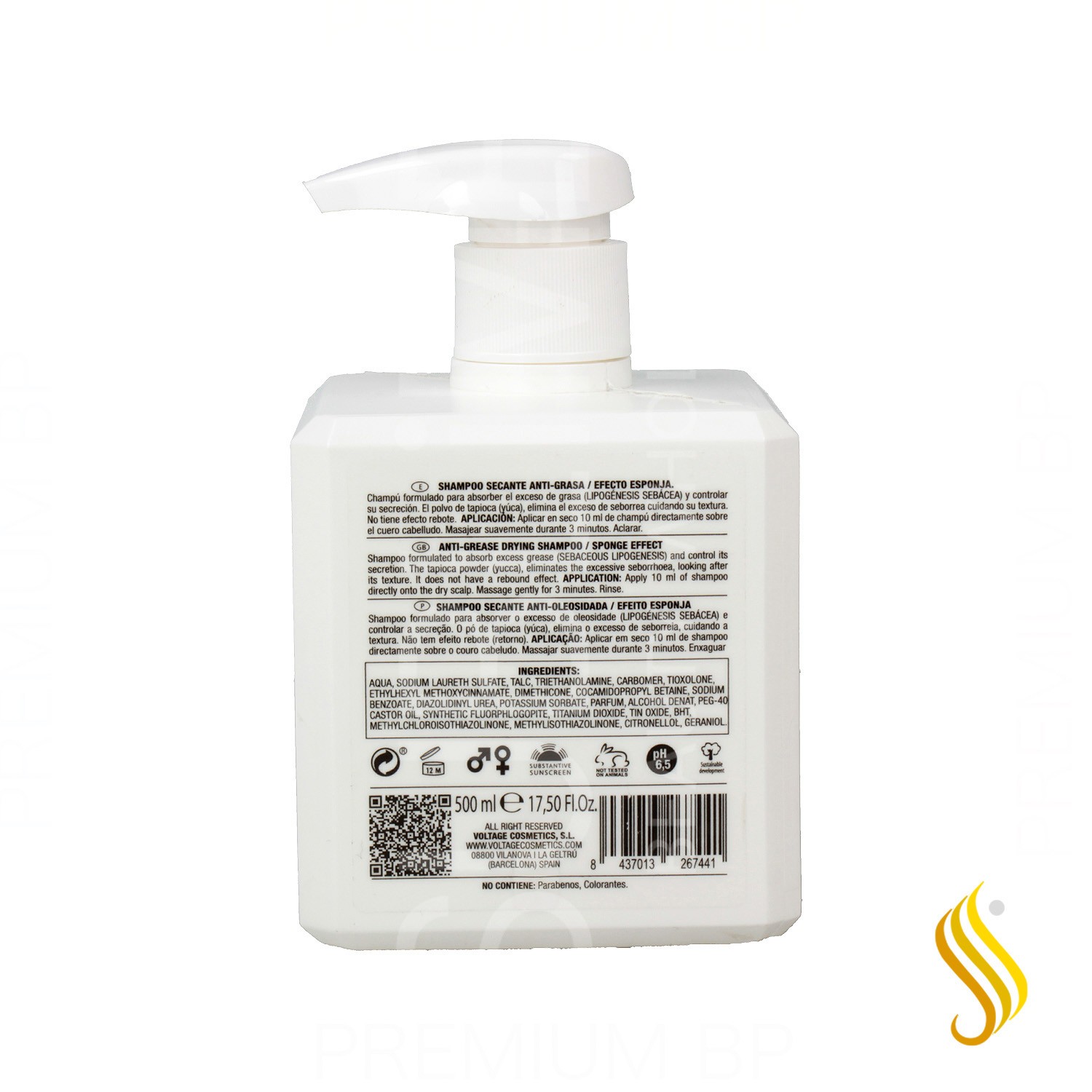Voltage Professional Shampoo Secante 450 Ml (grease) (b)
