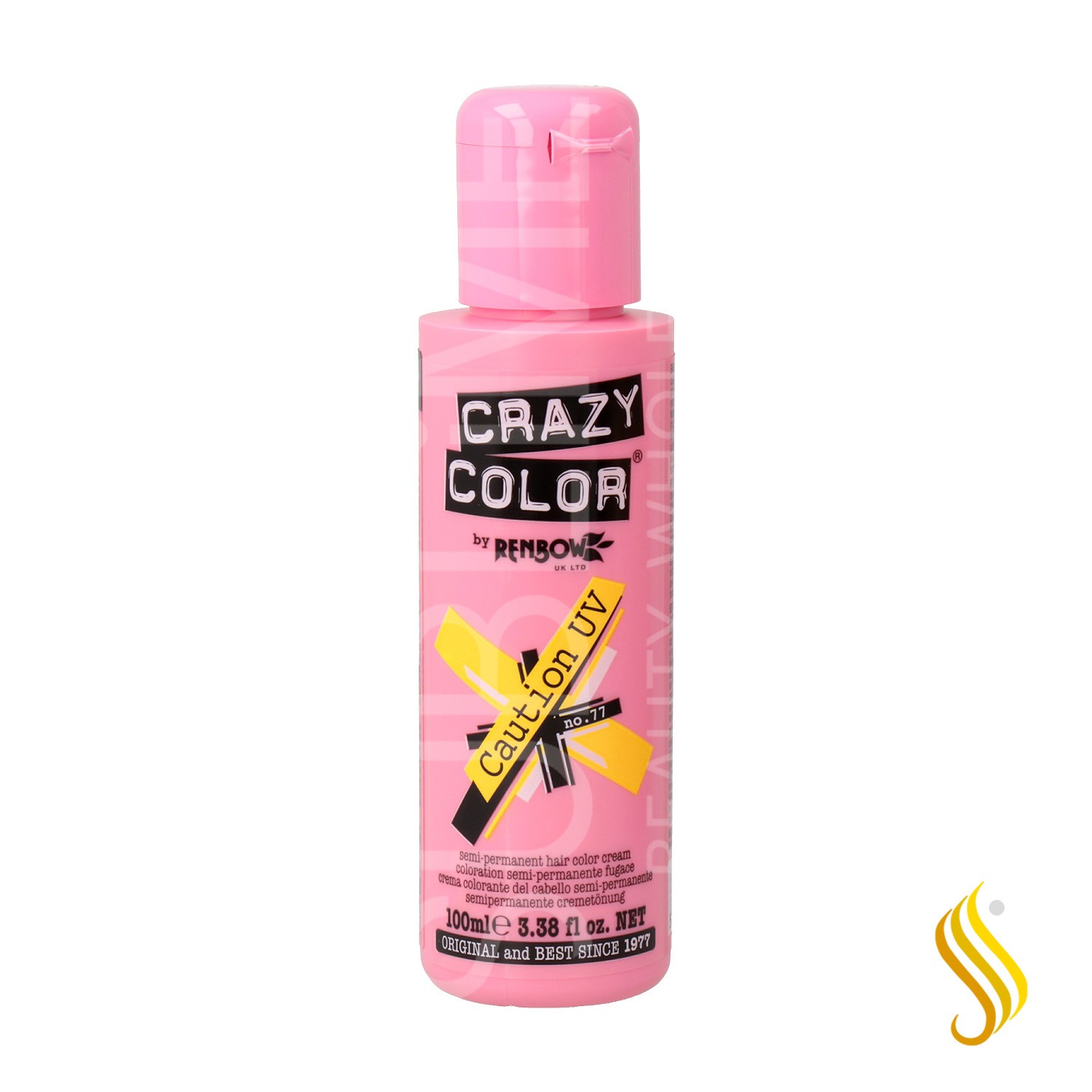 Crazy Color 77 Caution Uv 100 ml (Amarillo)