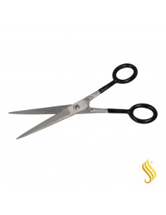 Zenish Professional Metal Silver Black Handle Scissor 7"