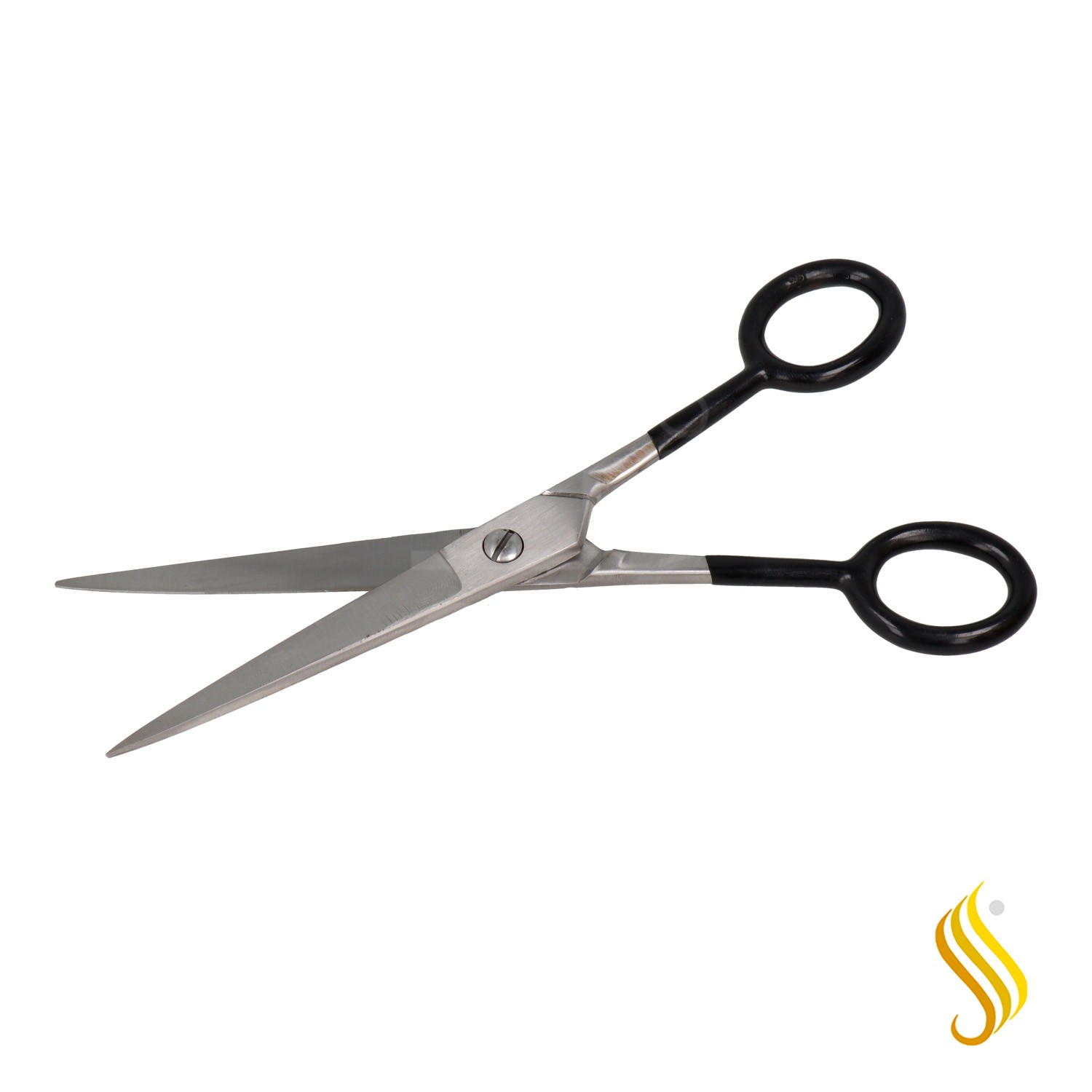 Zenish Professional Metal Silver Black Handle Scissor 7"