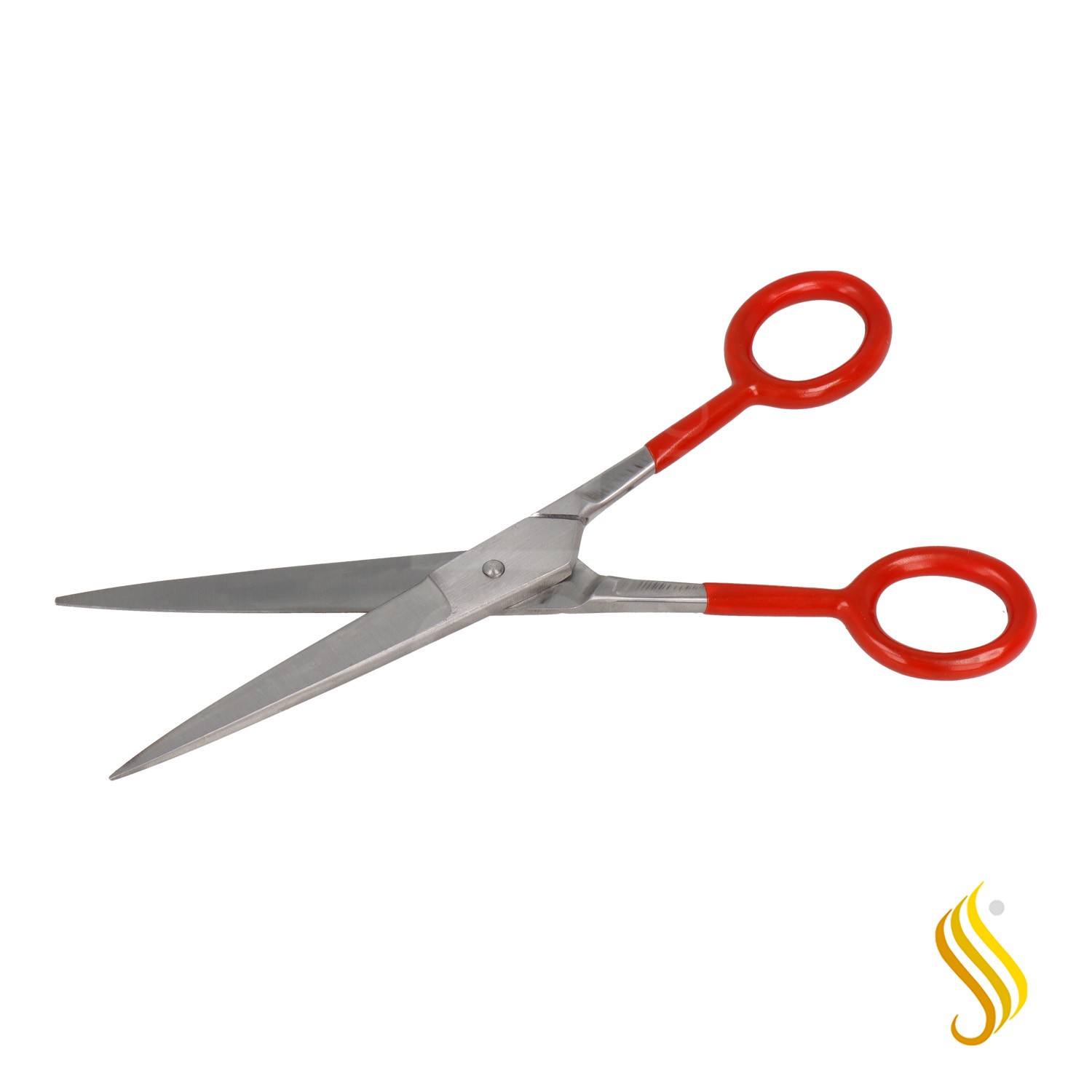 Zenish Ciseaux Professionnels Métal Argenté Manche Rouge 7"