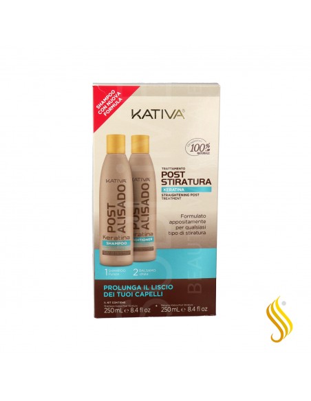 Kativa Post Straightening Keratina Kit (Shampoo+Conditioner)