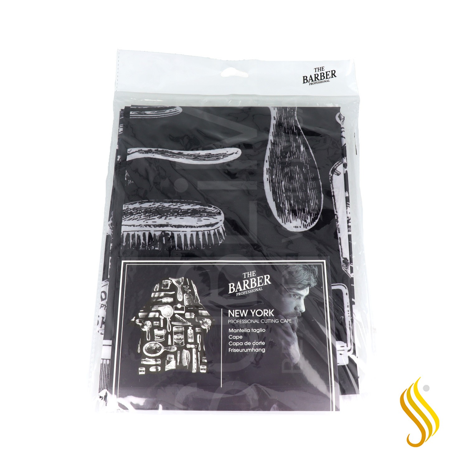Xanitalia Pro The Barber New York Capa Corte Con Botones 45 X 155 Cm