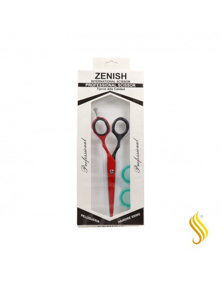 Zenish Professional Ciseaux Métal Rouge Noir 6"