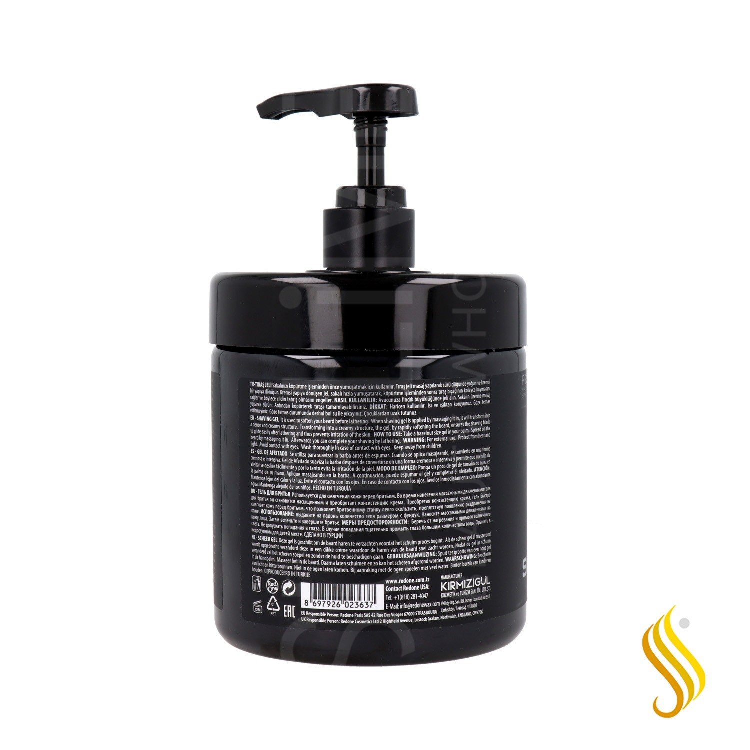 Red One Men Gel de Rasage Argent Transparent 1000 ml