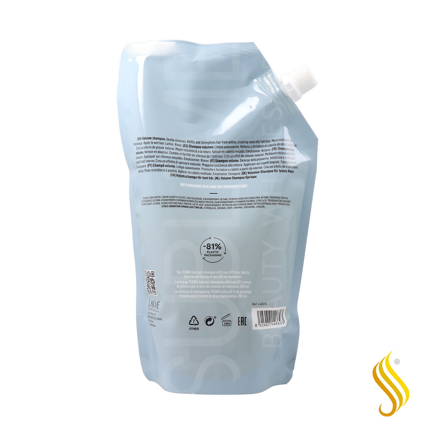 Lakme Teknia Body Maker Refill Shampoo 600 ml