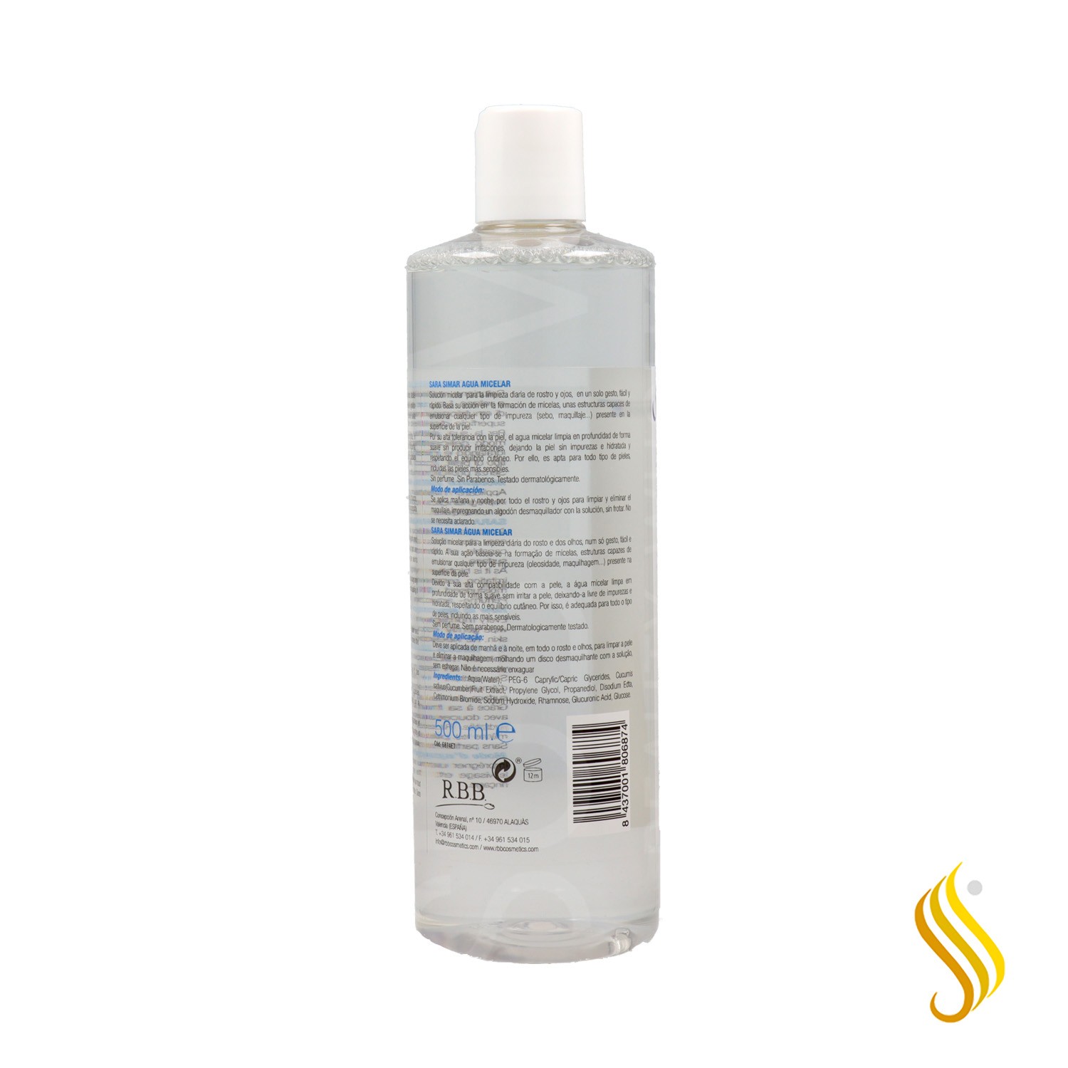 Sara Simar Démaquillant Tonique Peaux Sensibles 500 ml