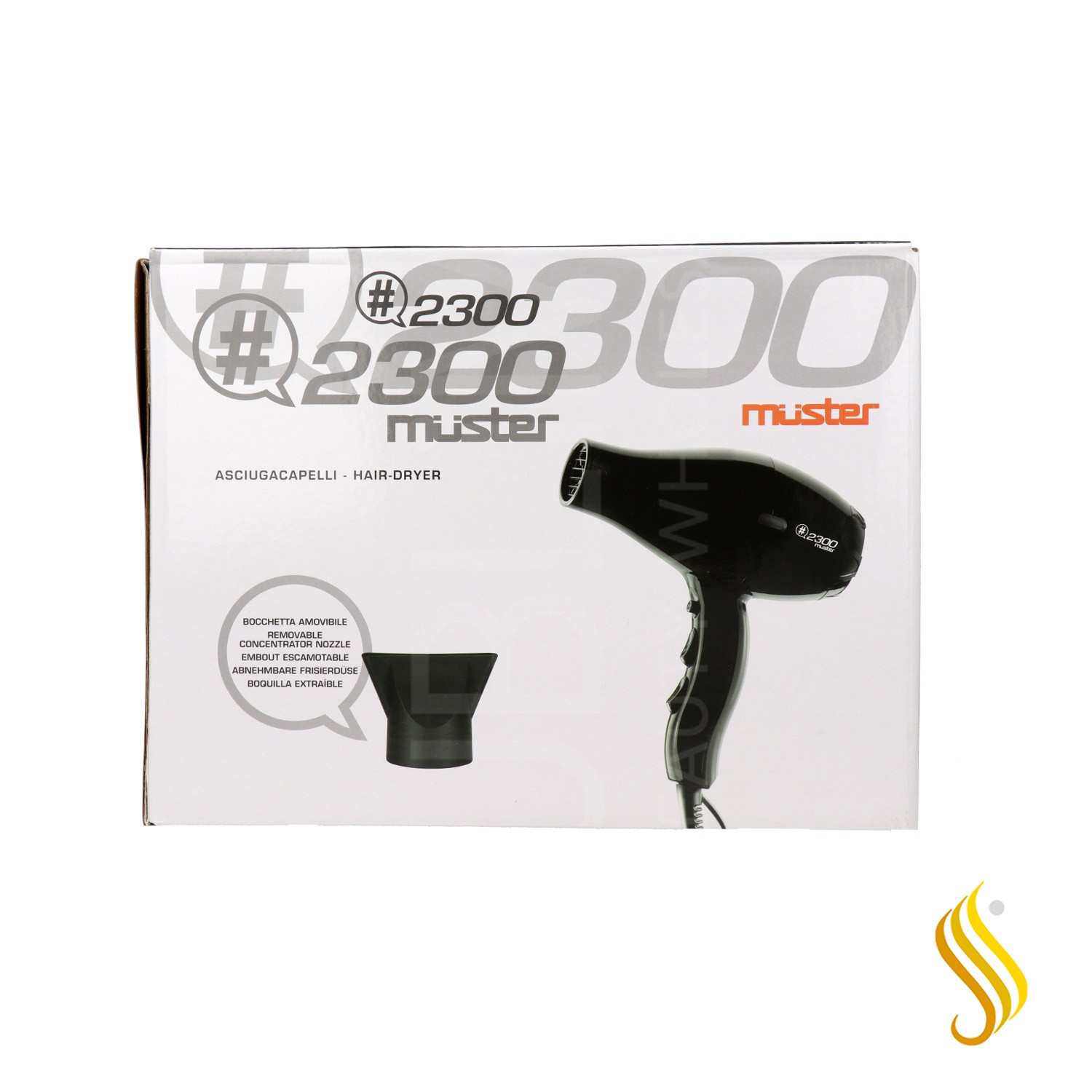 Muster Seché Cheveux 2300 Noir (24692)