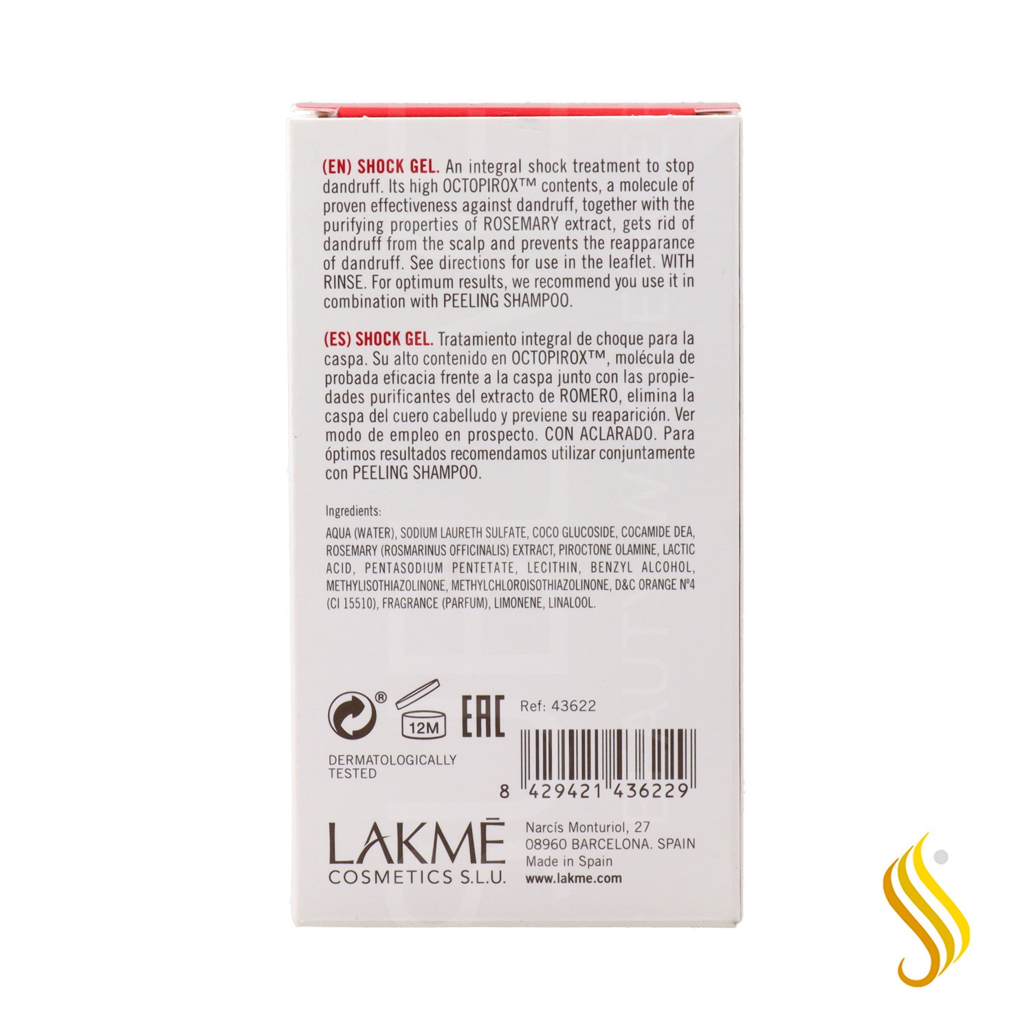 Lakme K.therapy Peeling Shock Gel 6u x 15ml