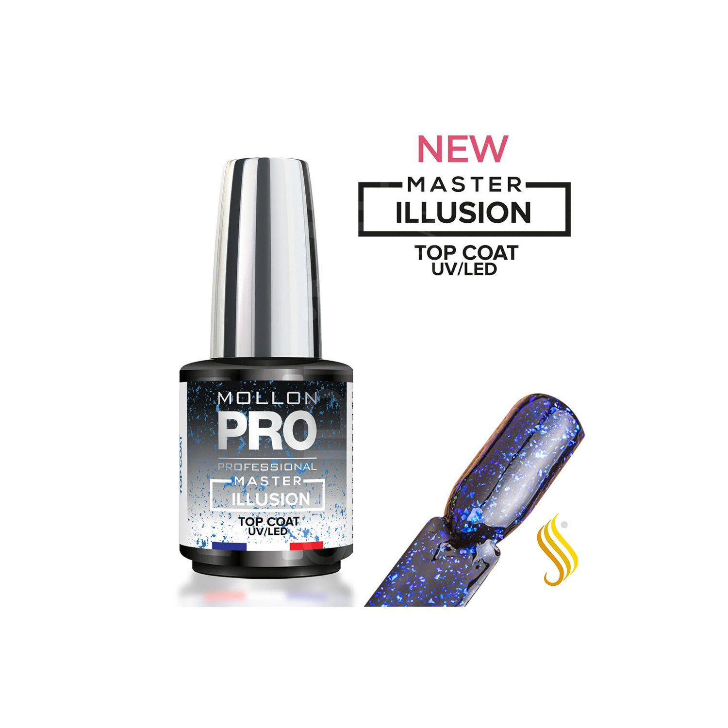 Mollon Pro Master Illusion Top Coat Blue 12ml