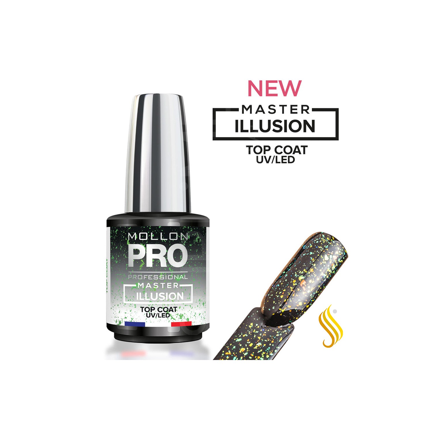Mollon Pro Master Illusion Top Coat Green 12ml