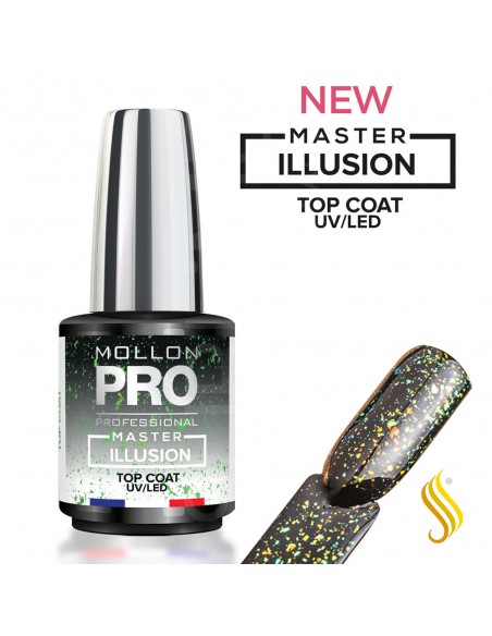 Mollon Pro Master Illusion Top Coat Green 12ml