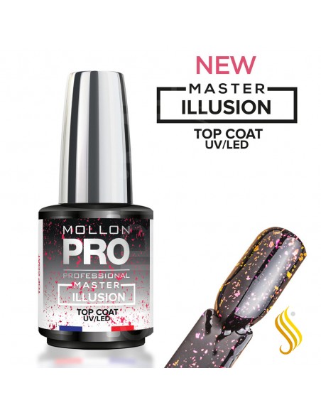 Mollon Pro Master Illusion Top Coat Pink 12ml