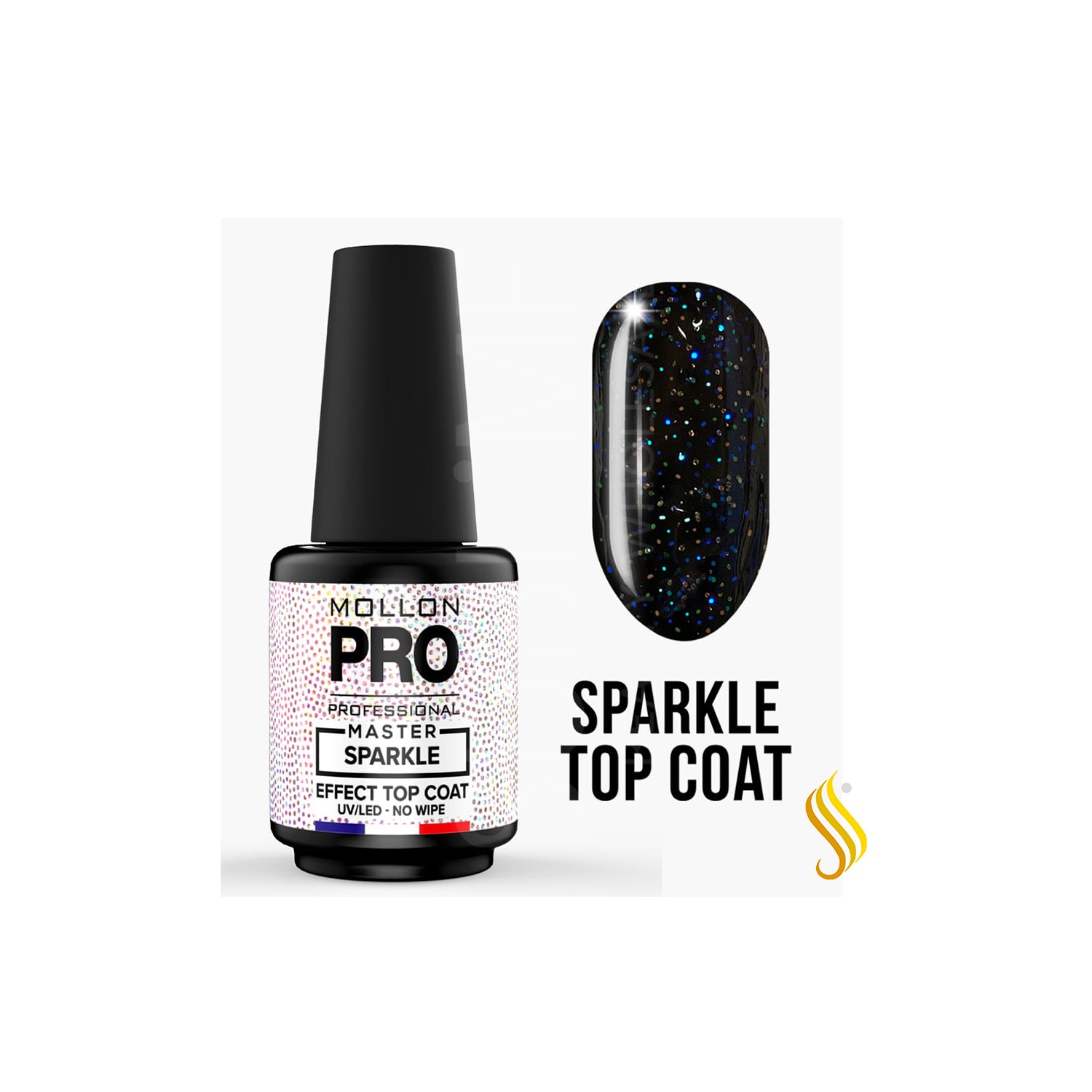 Mollon Pro Master Sparkle Effect Top Coat 12ml