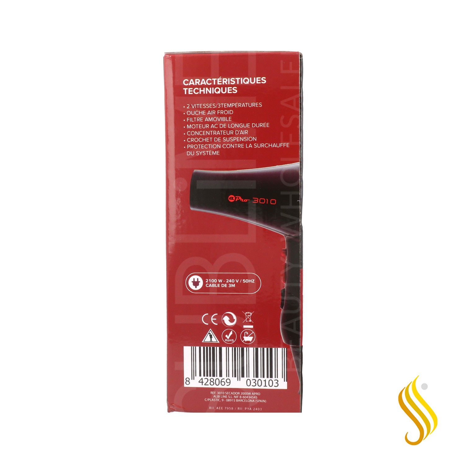 Albi Secador Semi Compacto Noir 2100W (3010)