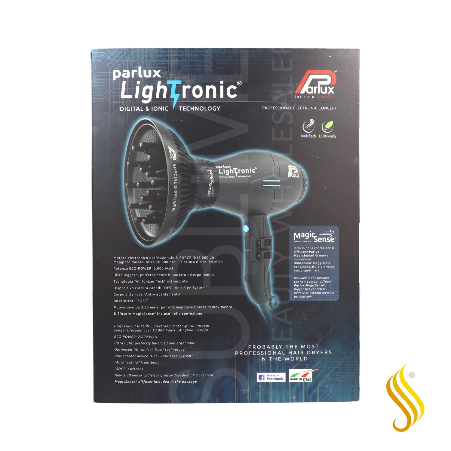 Parlux Pack Secador Ligh Tronic