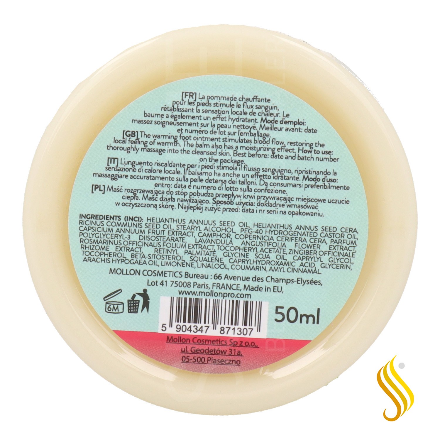 Mollon Pro Fcsynergy Warming Foot Ointment Ginger & Camphor