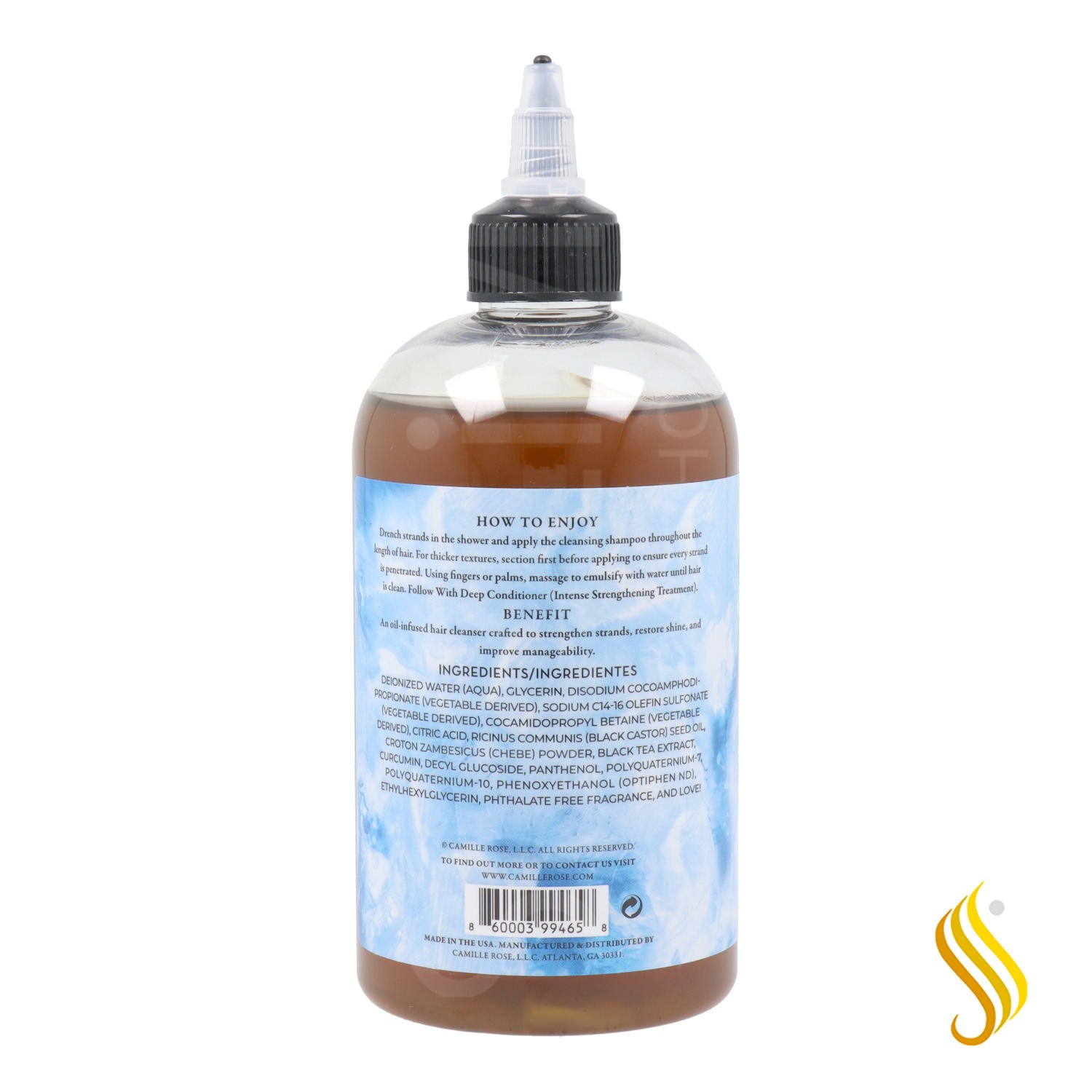 Camille Rose Shampoing Chèbe à l'Huile de Ricin Noir 355Ml