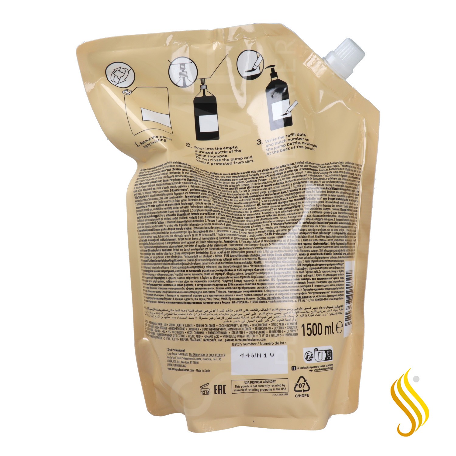 L’Oréal Absolut Repair Refill Champú 1500 ml