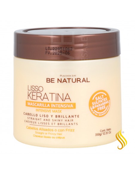 Placenta Life Be Nat Lisso Masque à la kératine 350 gr