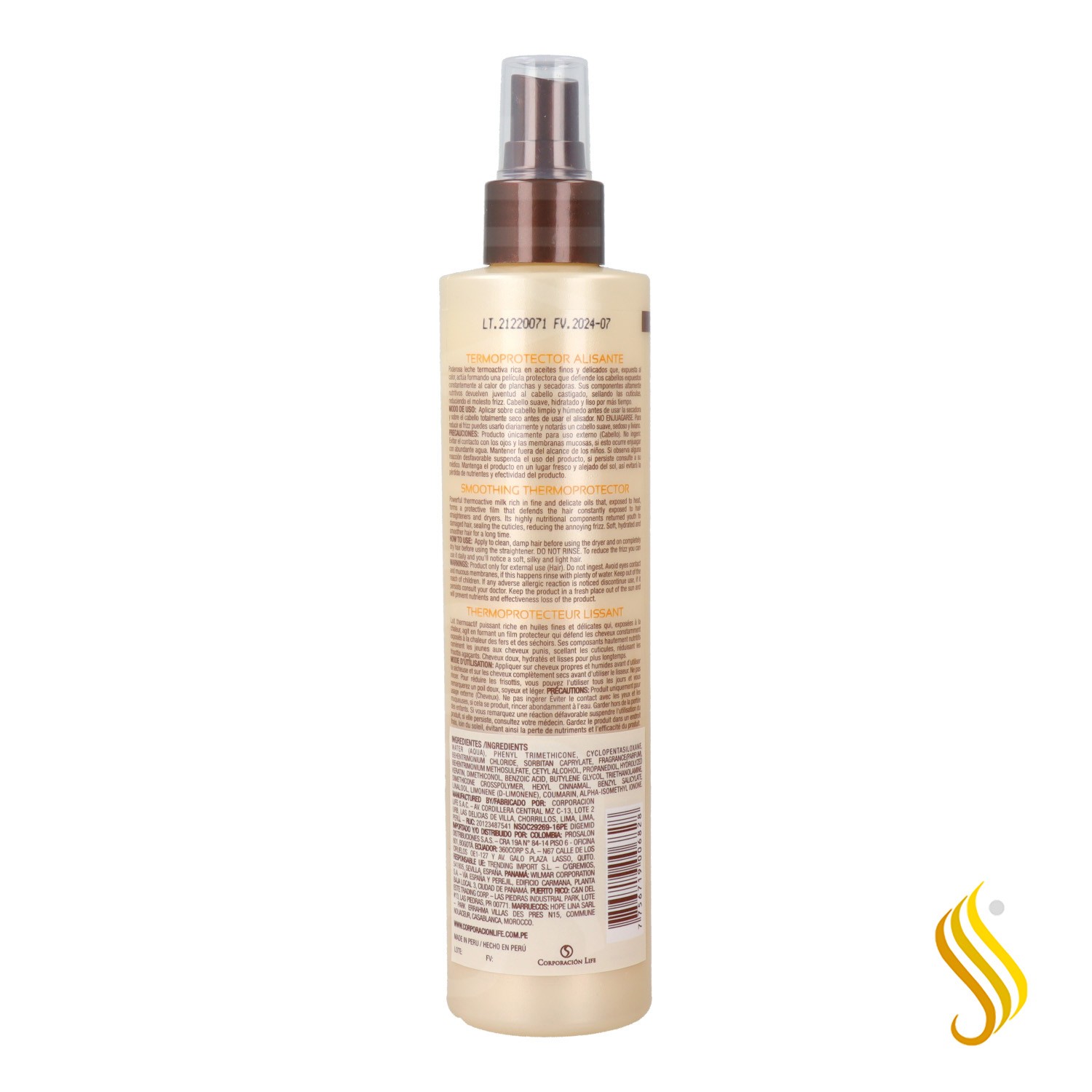 Placenta Life Be Nat Lisso Keratin Thermoprotector 250 ml