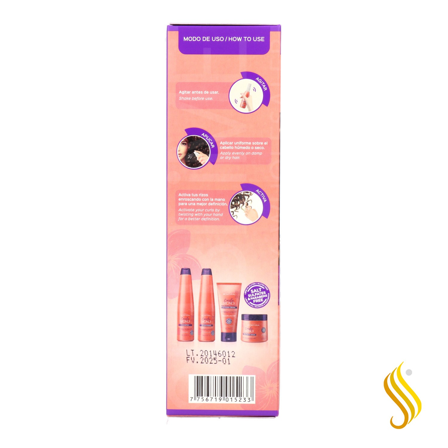 Placenta Life Be Nat Nutri Curly Monoï Activateur de Boucles 100 ml