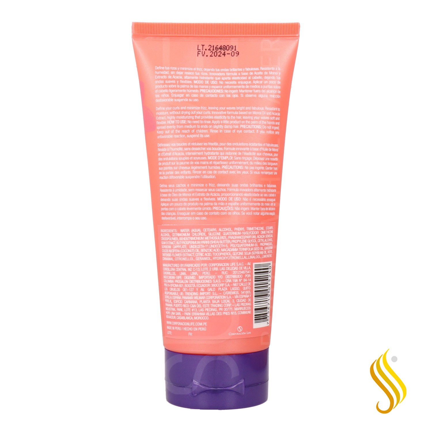 Placenta Life Be Nat Nutri Curly Monoi Curl Cream 200 ml