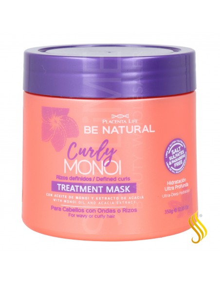 Máscara Placenta Life Be Nat Nutri Curly Monoi Curls 350 gr