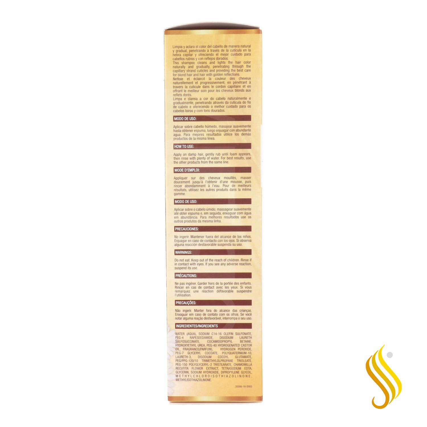 Placenta Life Be Nat Nutri Gold Chamomile Shampoo 350 ml