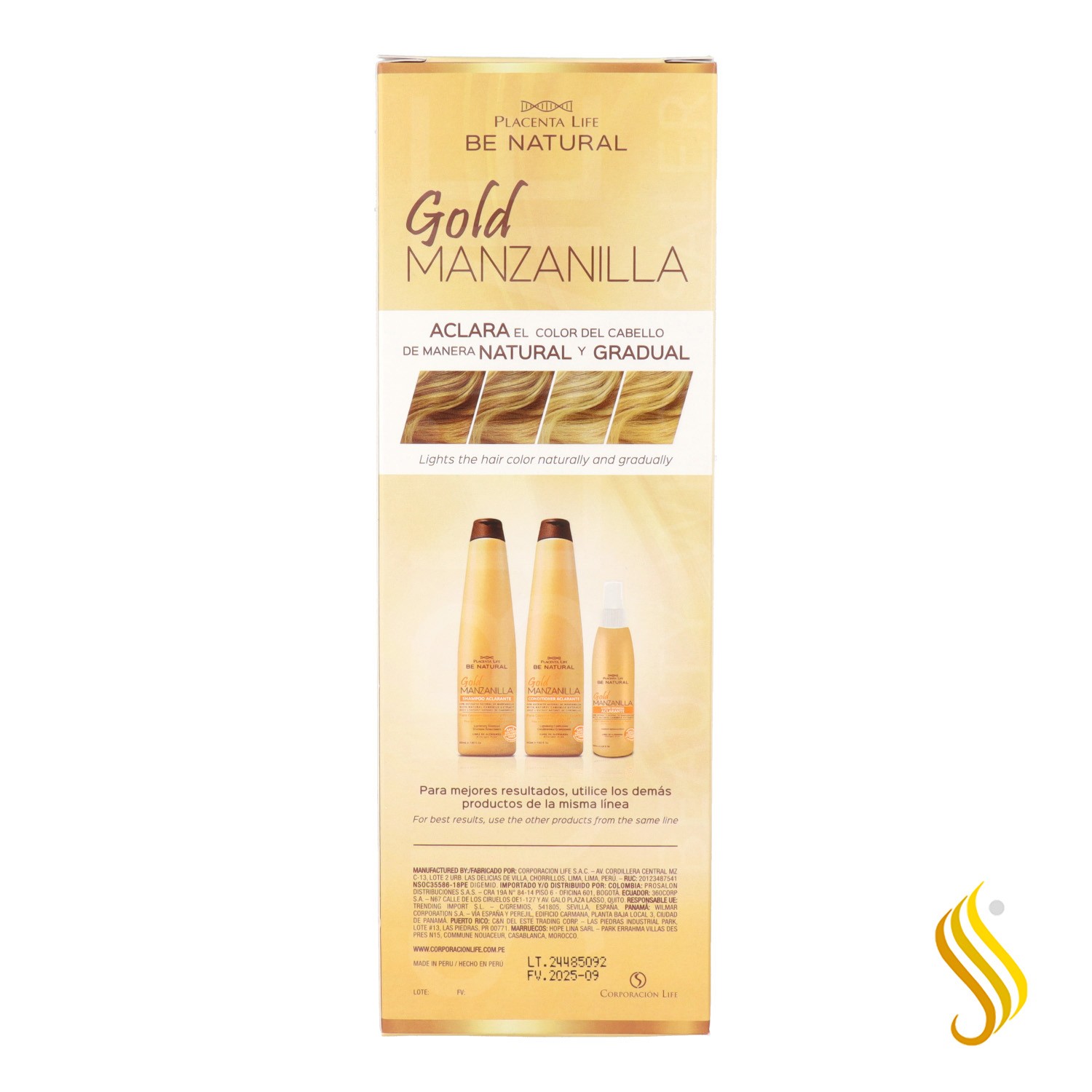Placenta Life Be Nat Nutri Gold Chamomile Shampoo 350 ml