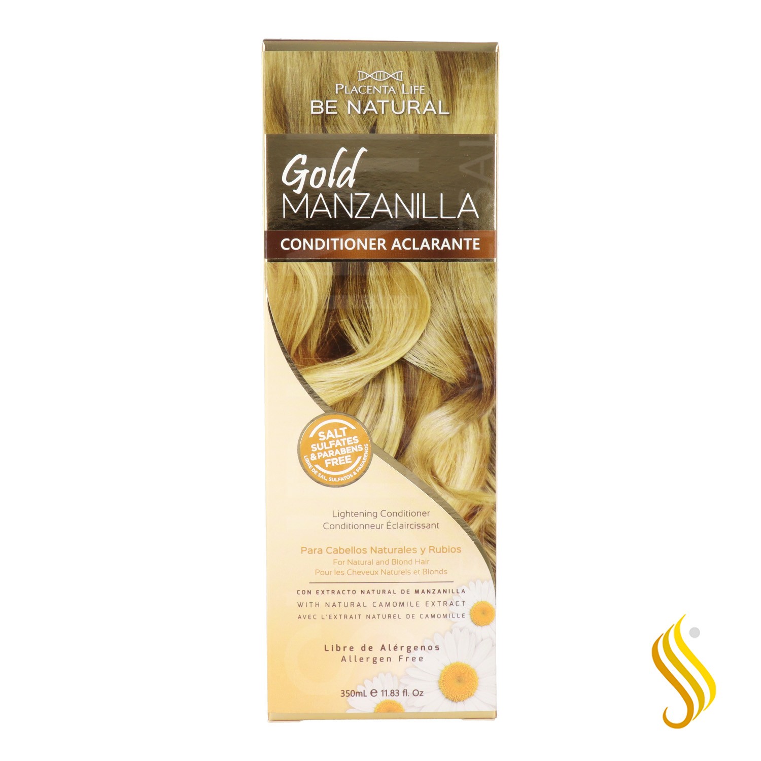 Condicionador Placenta Life Be Nat Nutri Gold Camomila 350 ml
