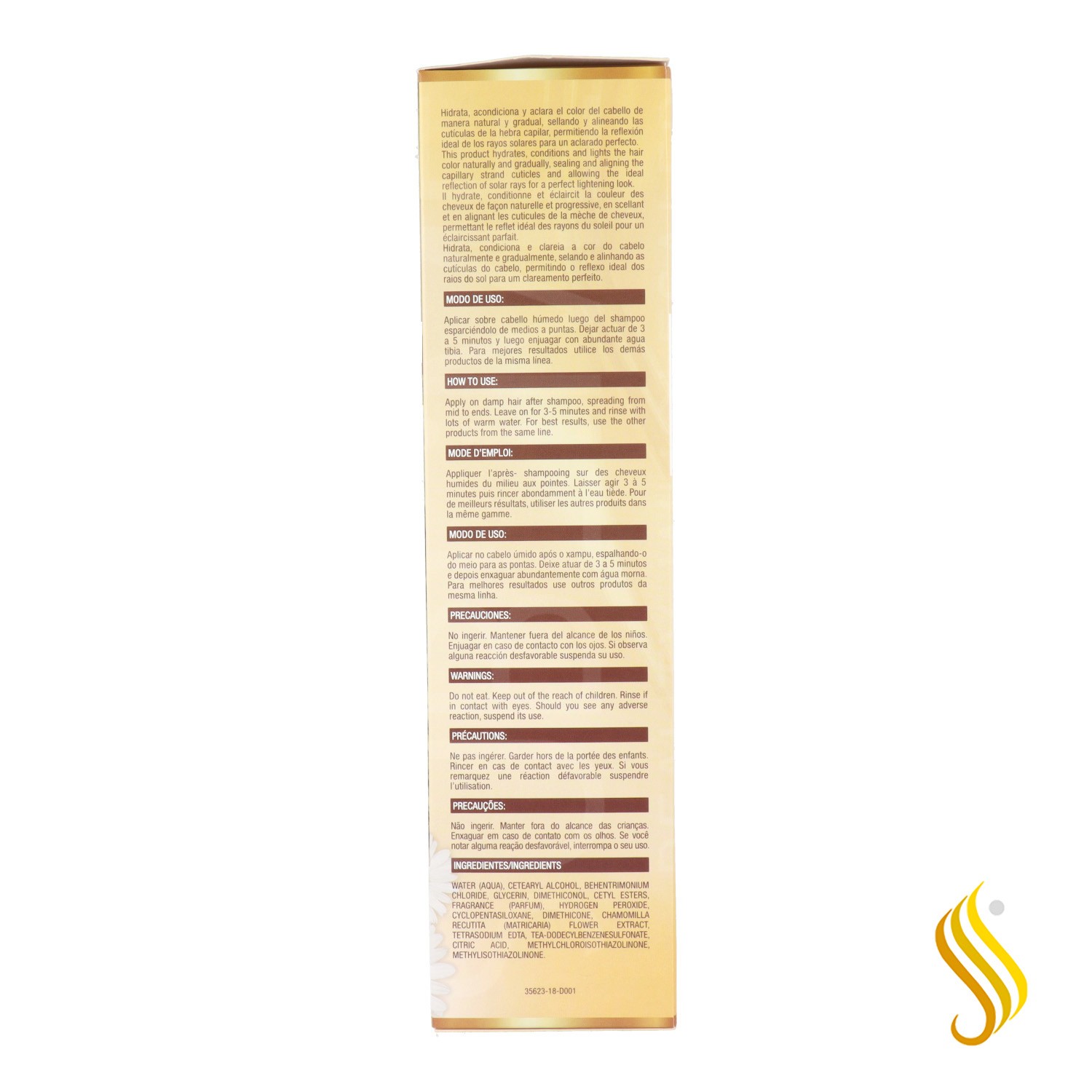 Condicionador Placenta Life Be Nat Nutri Gold Camomila 350 ml