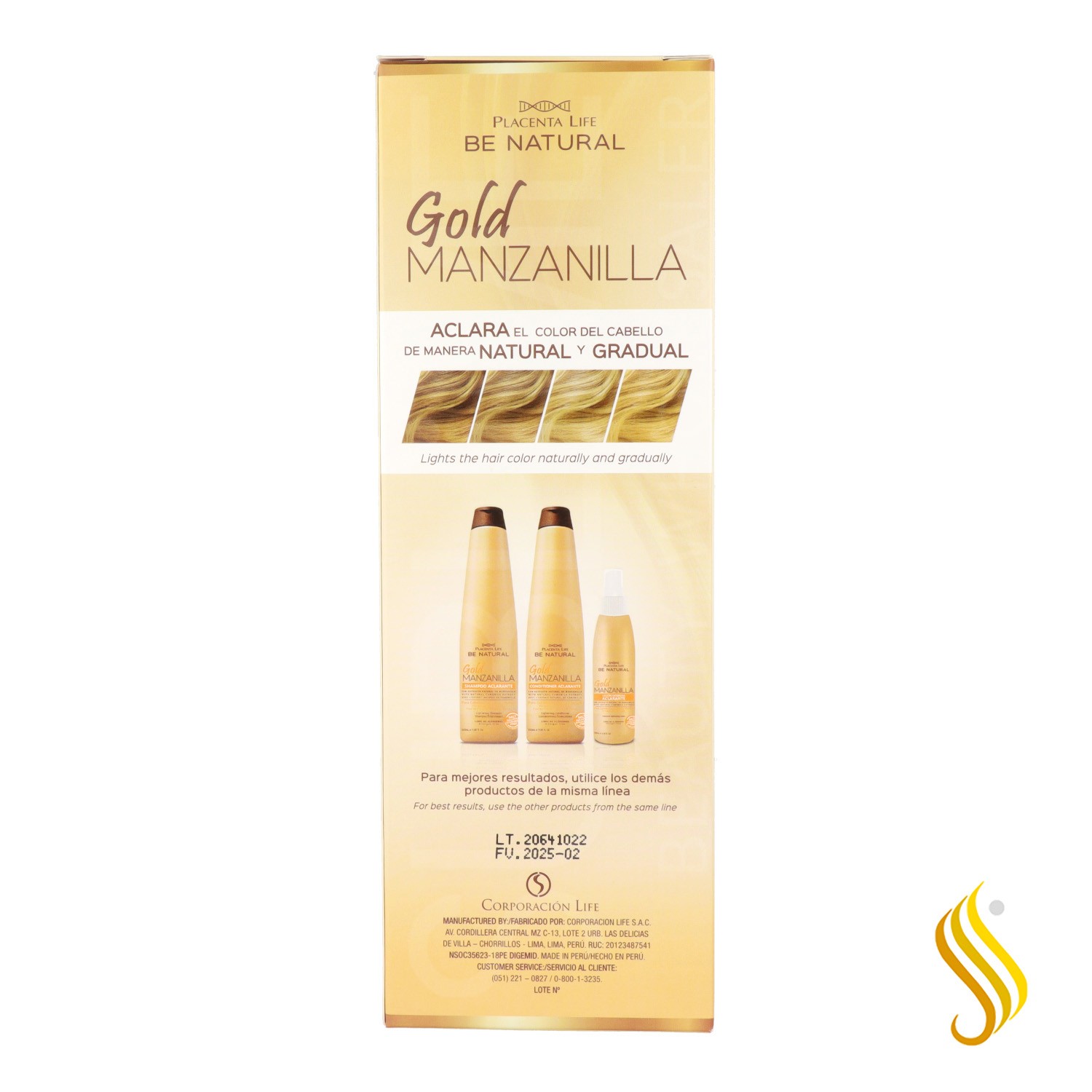 Condicionador Placenta Life Be Nat Nutri Gold Camomila 350 ml