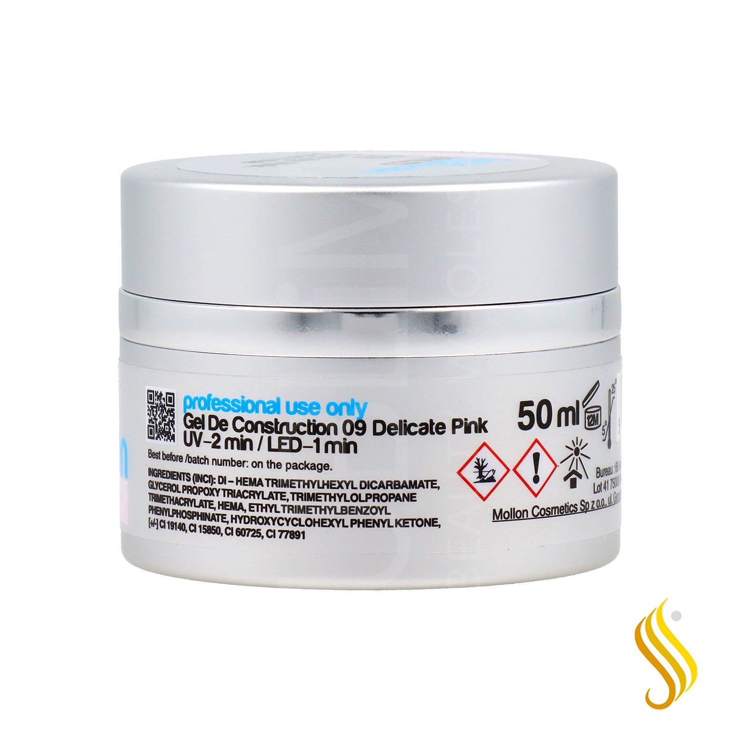 Mollon Pro Construction Gel 09 delicate pink 50 ml