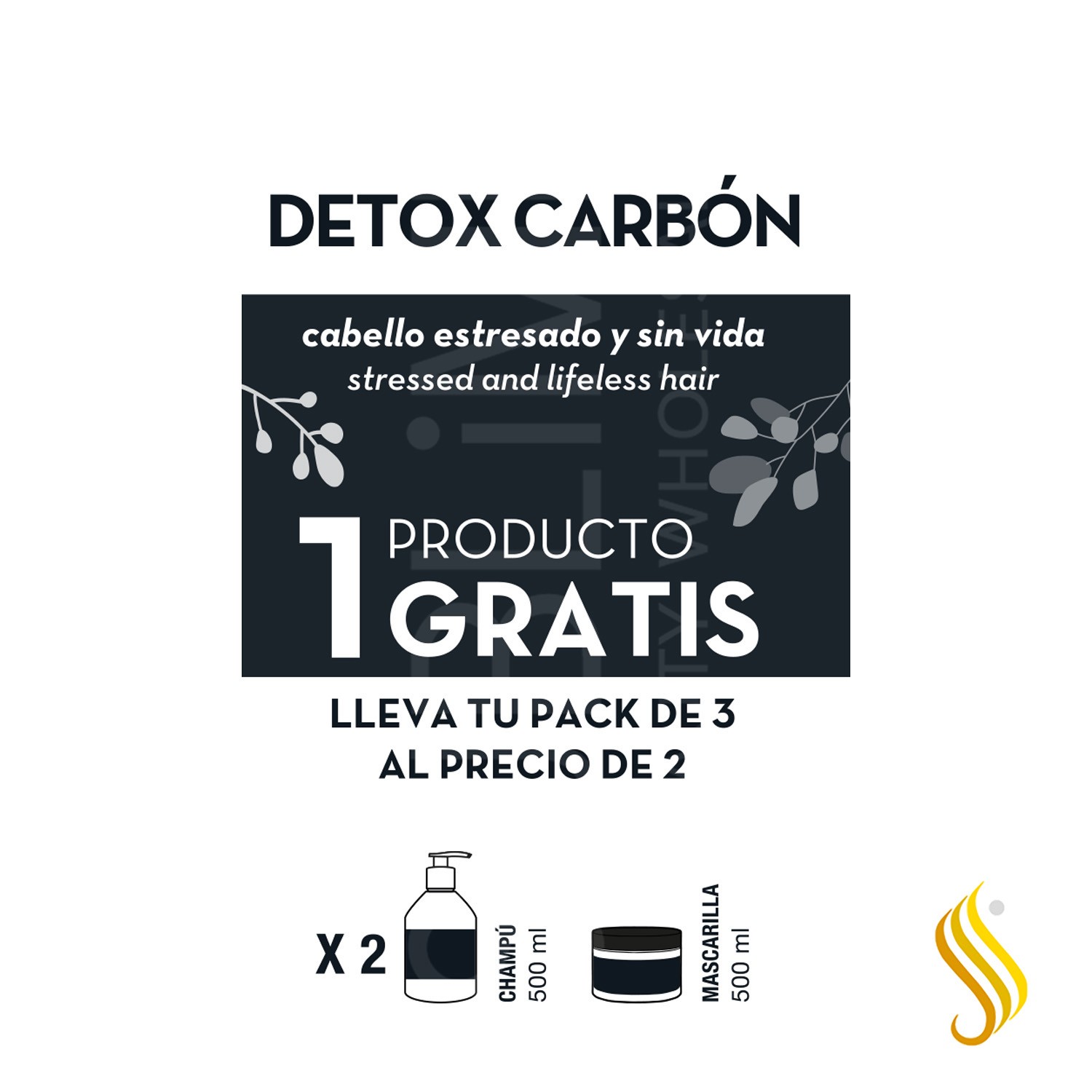 Pure Green Detox Pack (Shampoo Mask Shampoo)