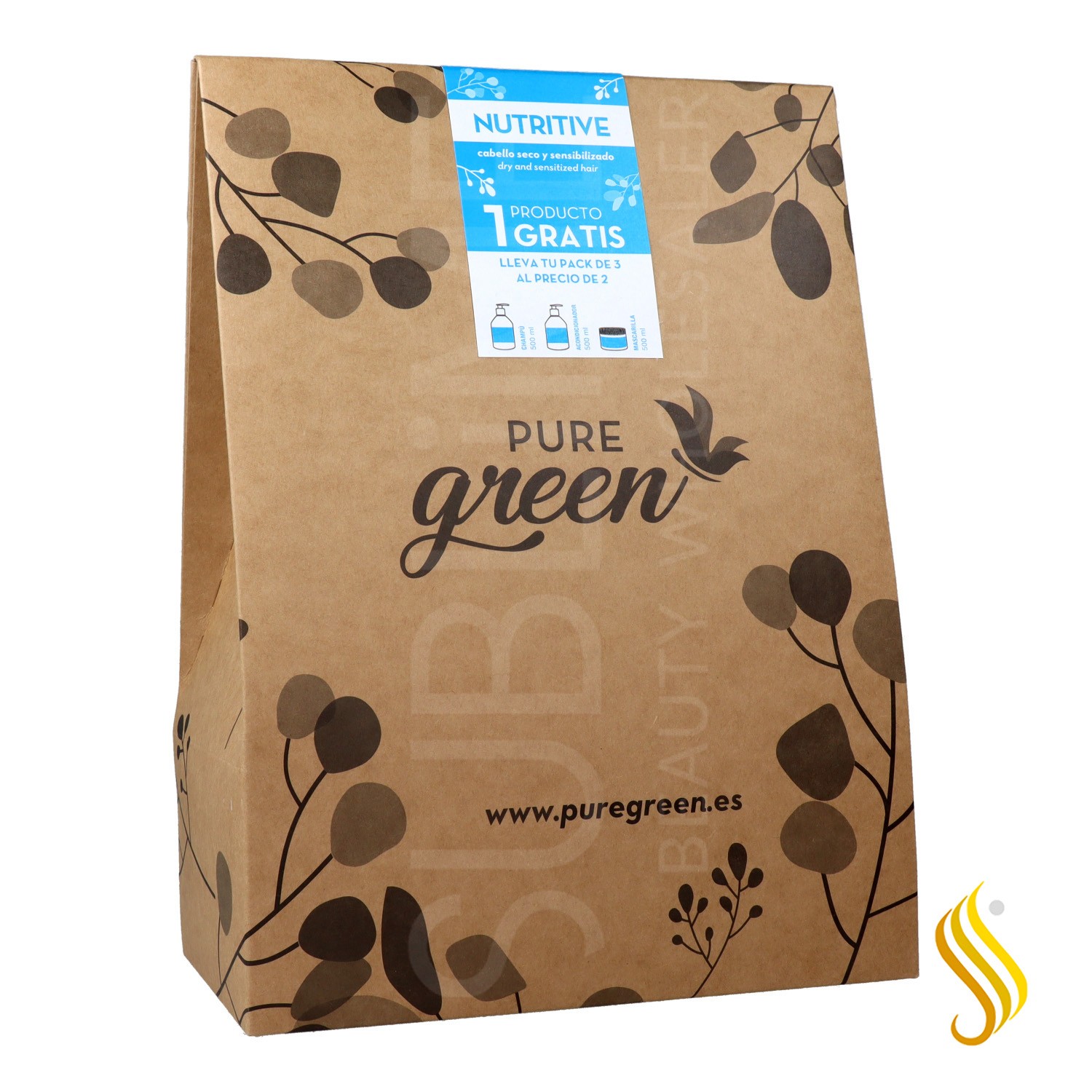 Pure Green Nutritive Pack (Shampoo Mask Conditioner)