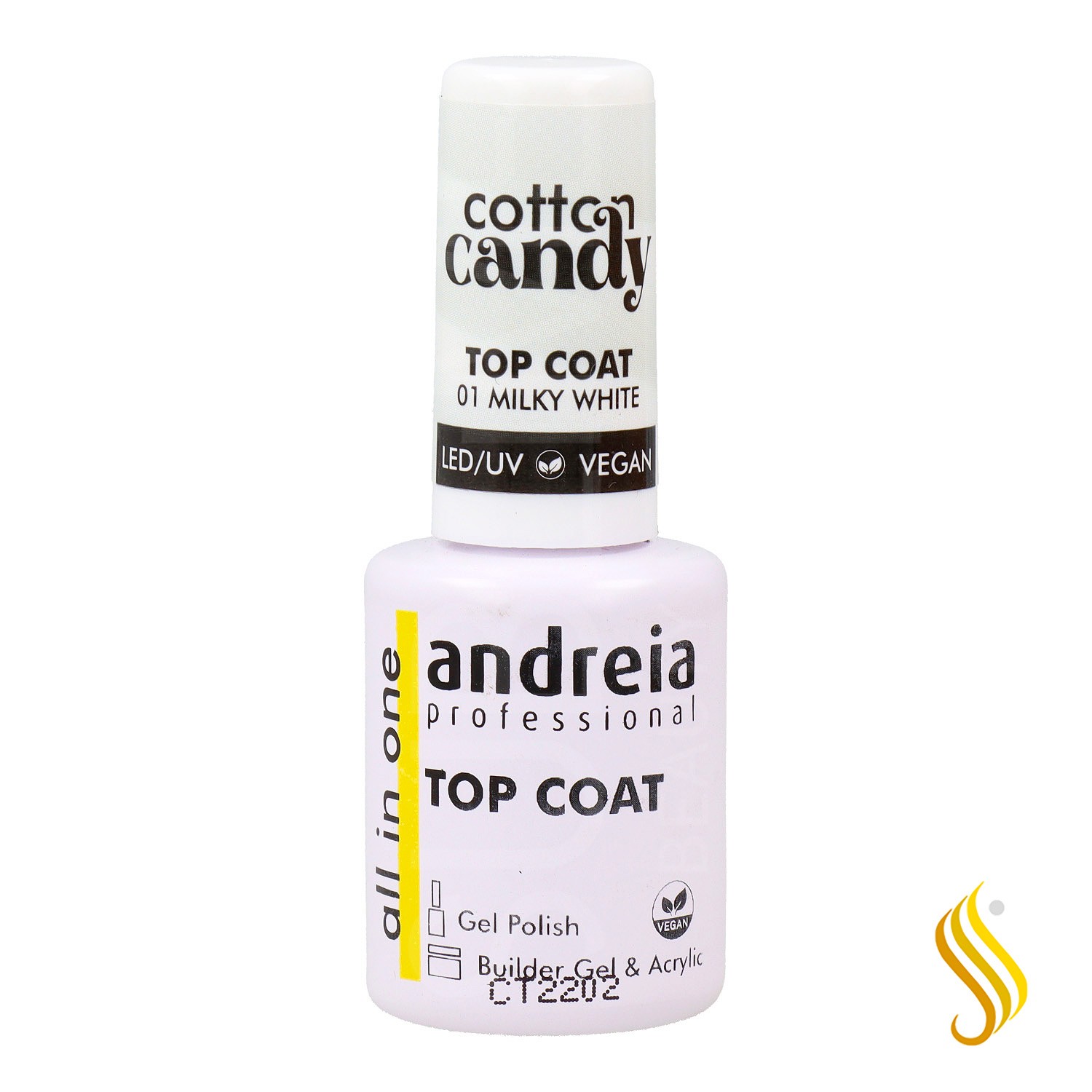 Andreia Top Coat Algodão Doce Cor 01 Branco Leitoso 10,5 ml