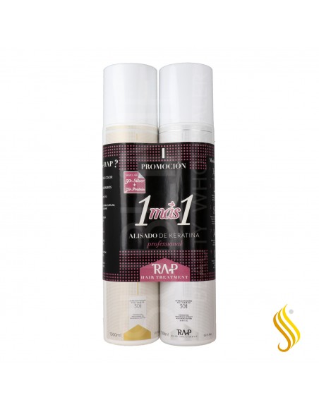 Rap Hair Treatment Unique Pack 1 Plus 1 Lissage à la Kératine 1 L + 1 L