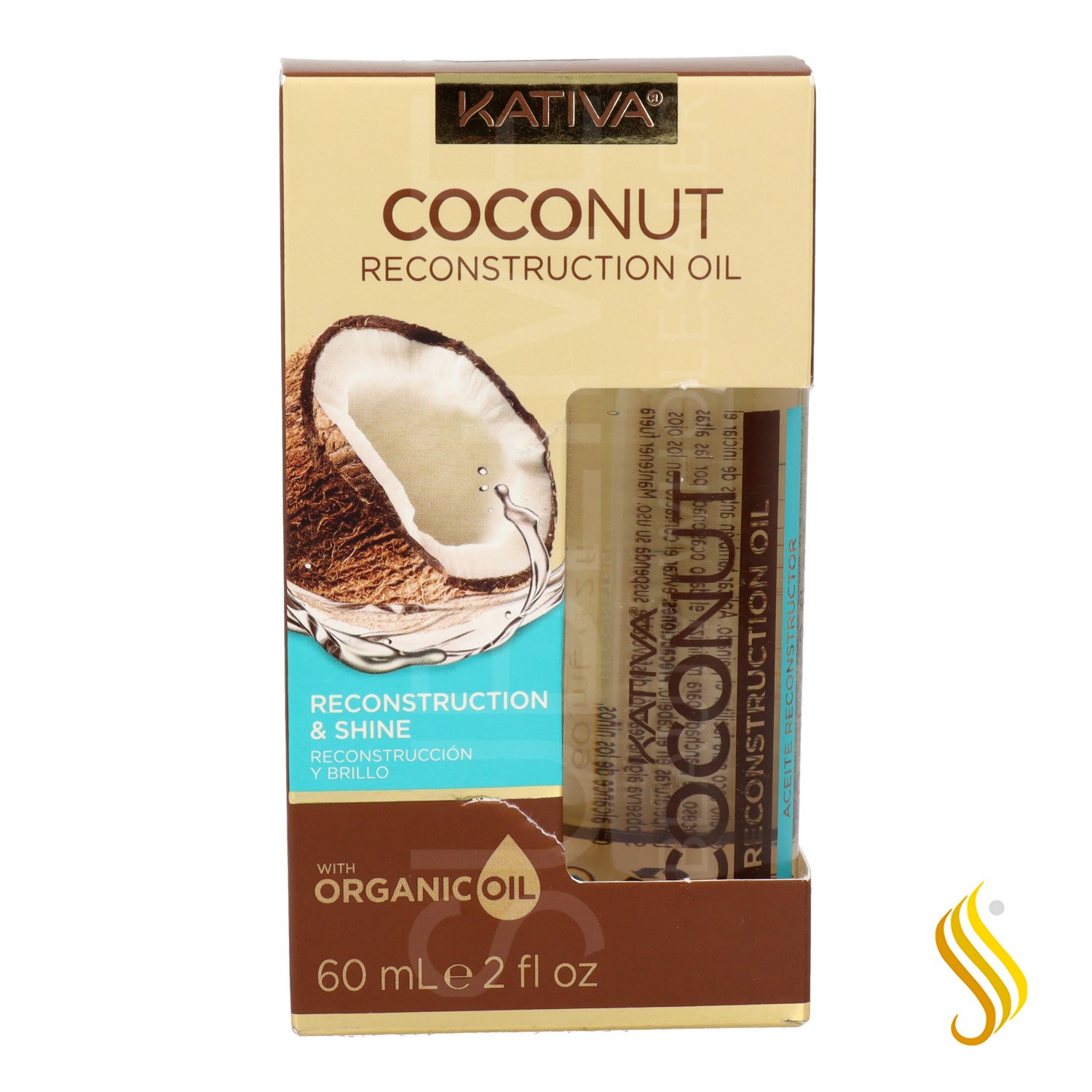 Kativa Huile Capillaire Reconstruction à la Noix de Coco 60 ml