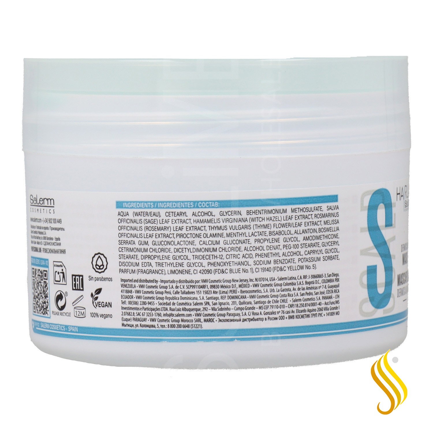 Salerm Cosmetics Máscara Dermocalmante 250 ml