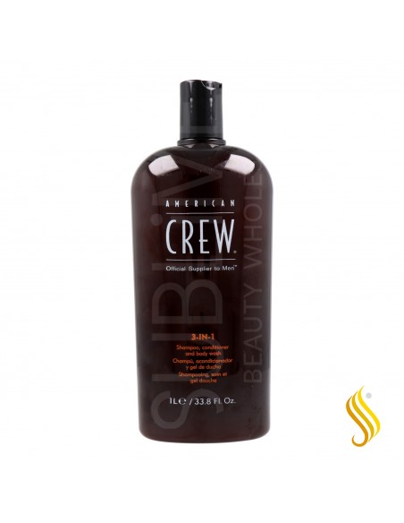 American Crew Shampoo Condicionador 3 em 1 e Sabonete Líquido 1000 ml
