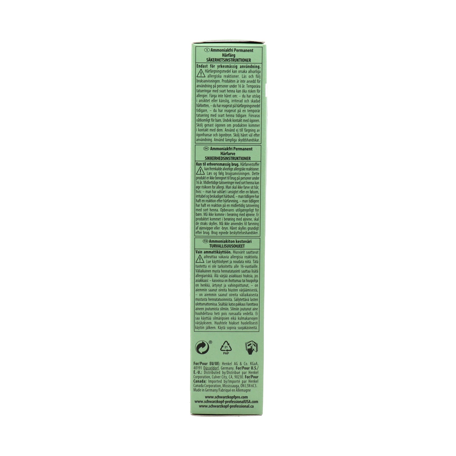 Schwarzkopf Igora Zero Amm 6-31 Blond foncé mat cendré 60 ml