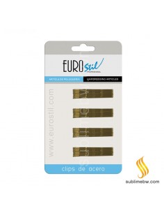 Eurostil Paperboard 24 Clips Wavy Bronze 50mm (01609)