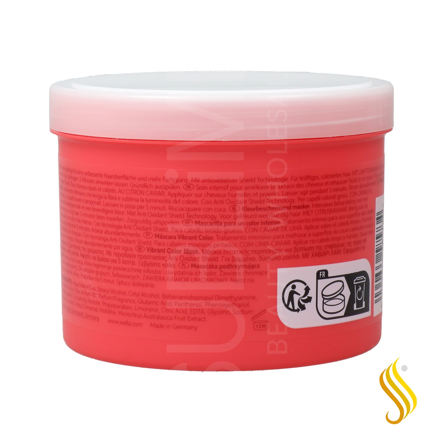 Wella Invigo Color Brilliance Máscara Grossa/Grossa 500 ml