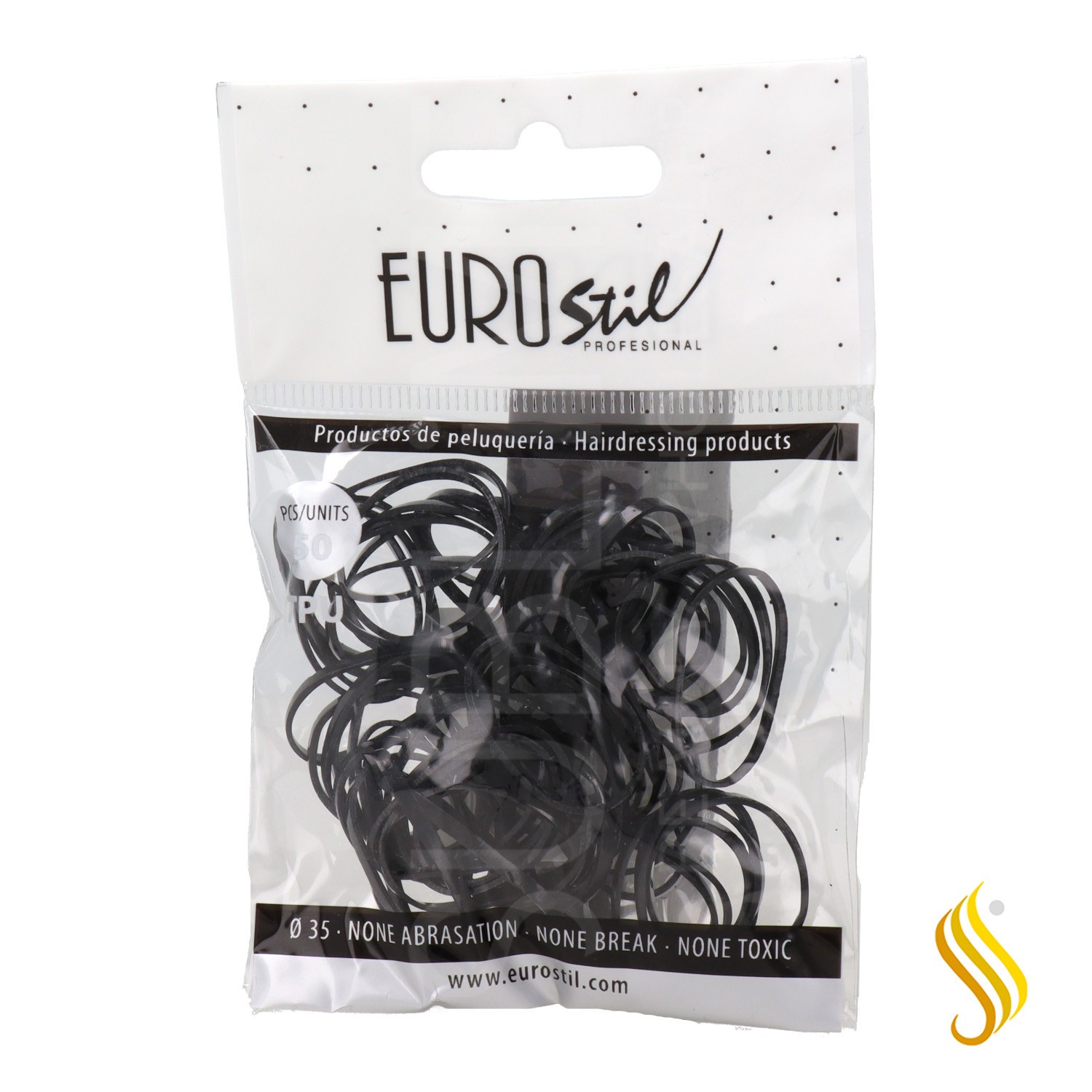 EUR BOLSA DE 50 GOMAS NEGRAS TPU (06809)