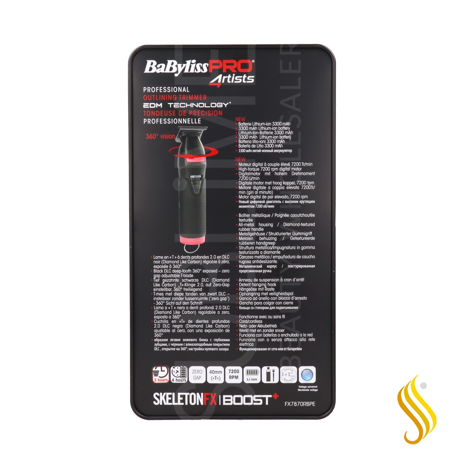 Tondeuse Babyliss Base Boost Noir Et Rouge