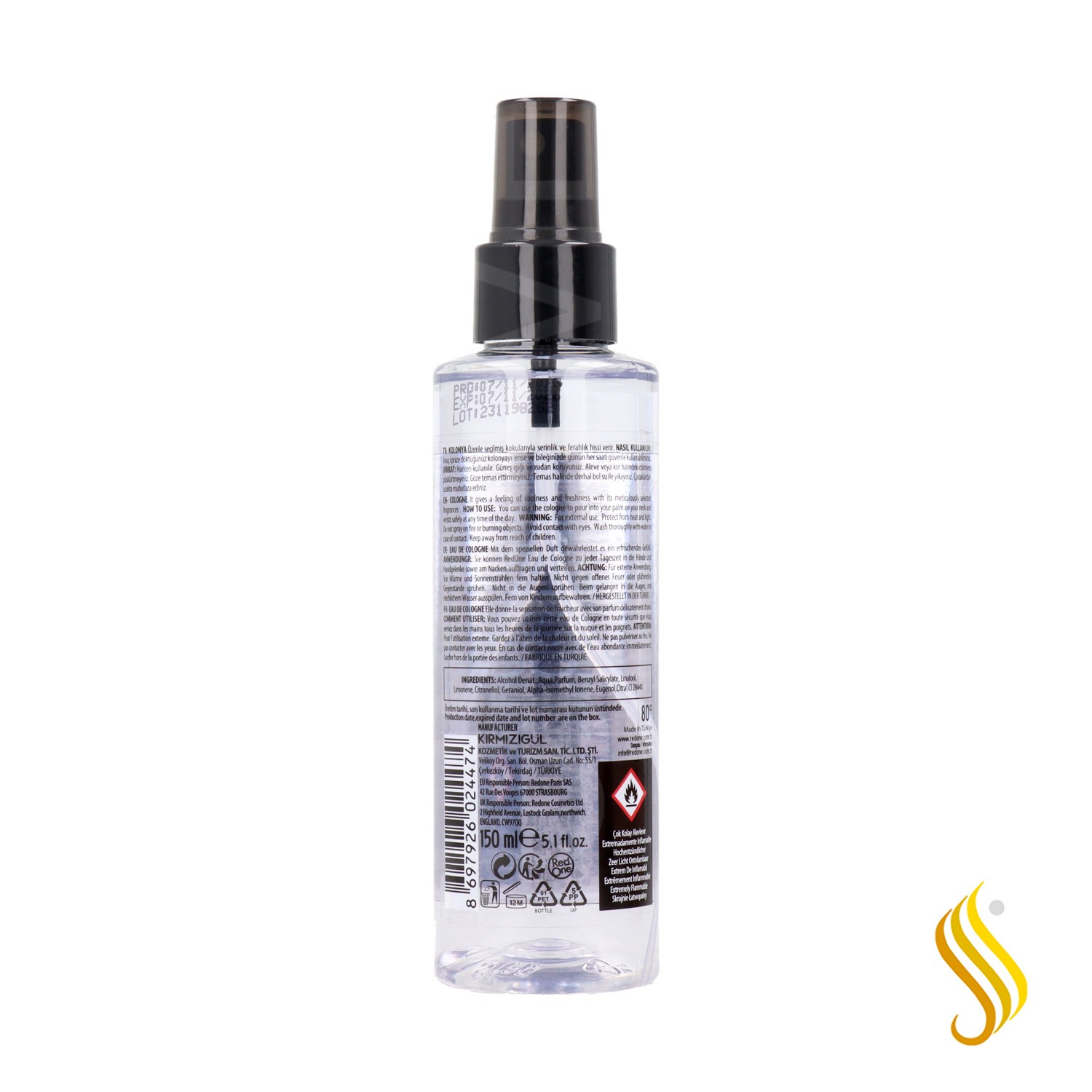 Red One Colônia Spray Prata 150 ml