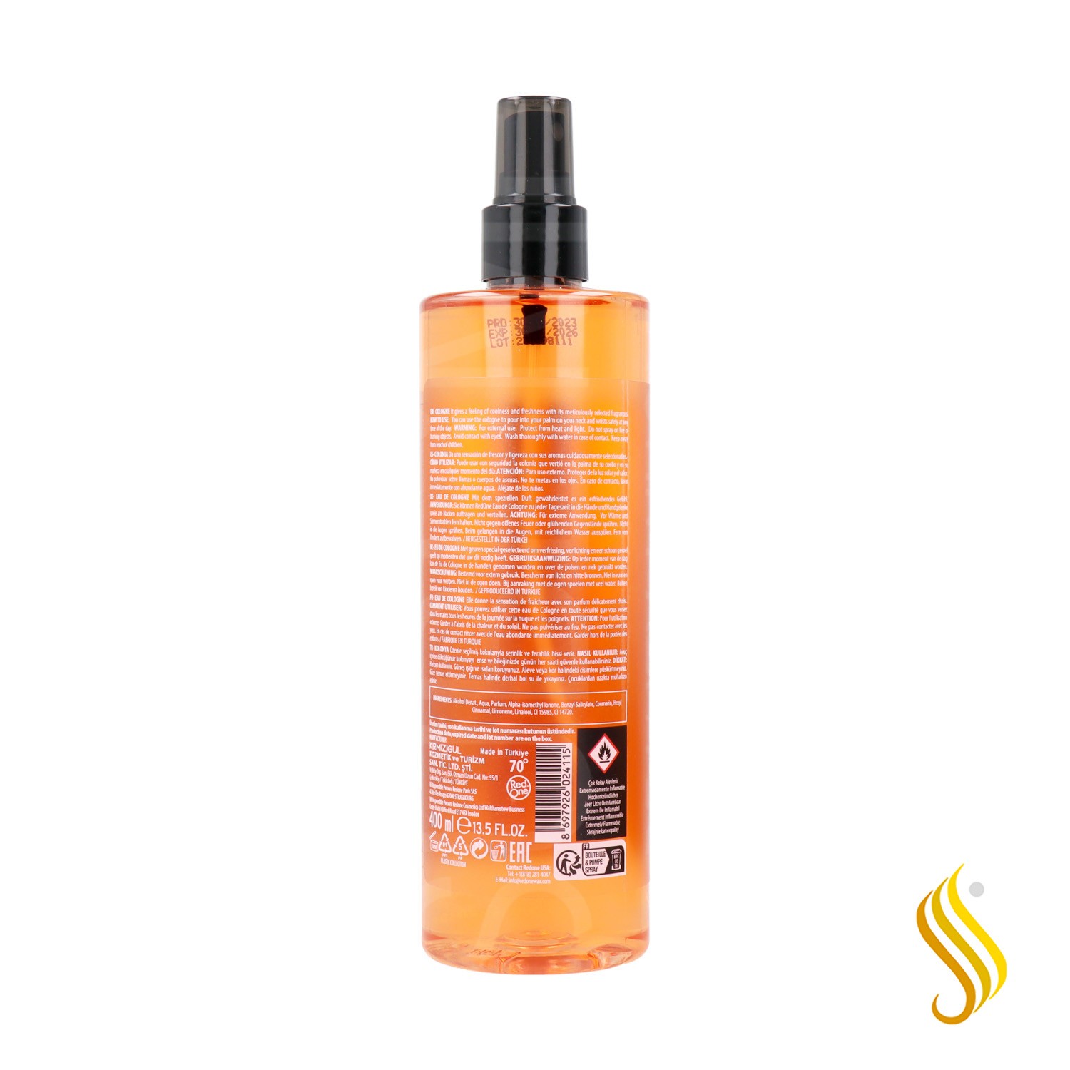 Red One Colônia Body Splash Âmbar 400 ml