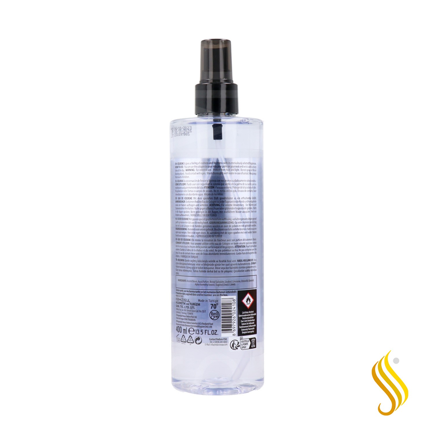 Red One Colônia Body Splash Prata 400 ml